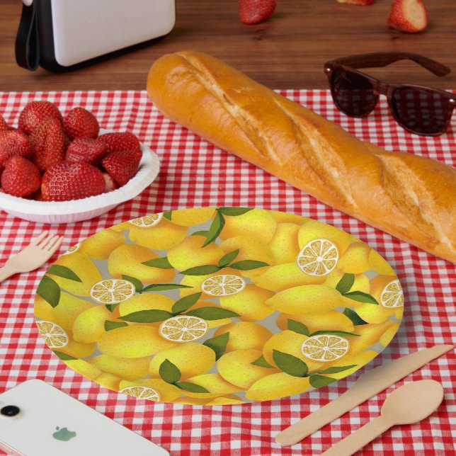 Plato De Papel Lemon Full (Picnic)