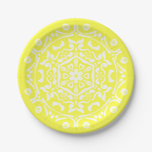 Plato De Papel Lemon Mandala