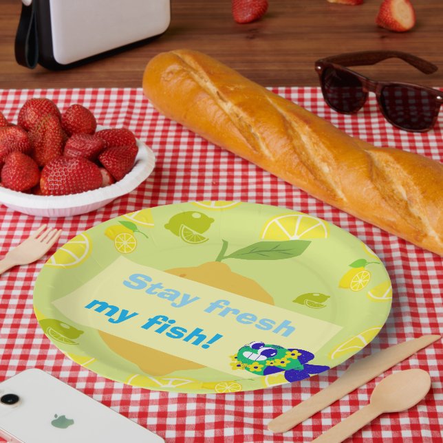 Plato De Papel Lemon Vibes  (Picnic)