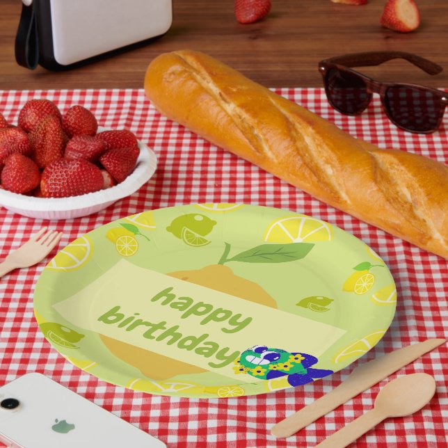 Plato De Papel Lemon Vibes  (Picnic)