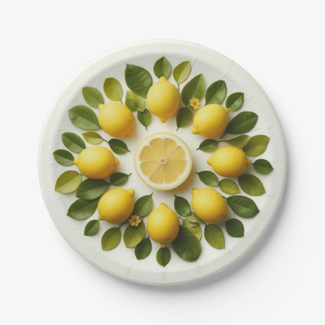 Plato De Papel Lemones (Anverso)