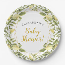 Lemons Greenery Baby Shower