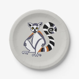 Plato De Papel Lemur - Placa de papel