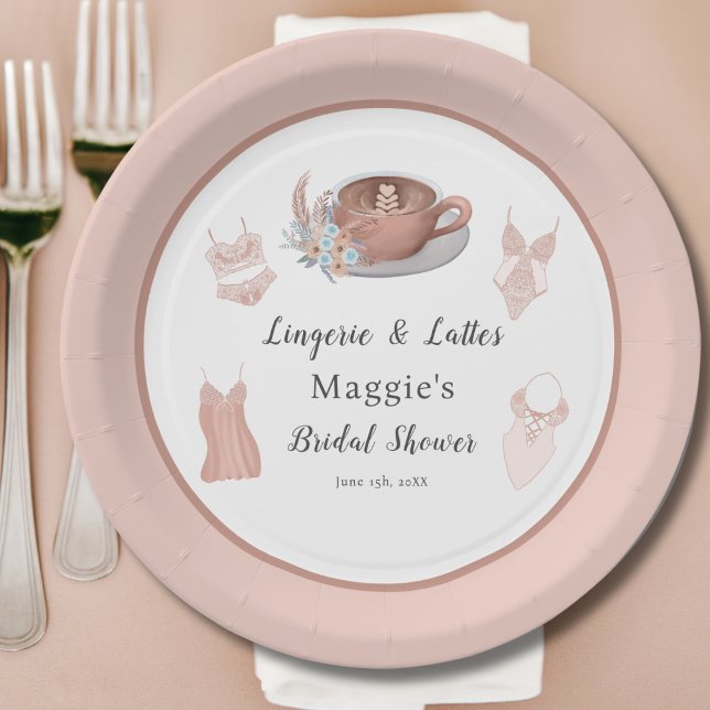 Plato De Papel Lencería y Lattes Despedida de Soltera (Subido por el creador)
