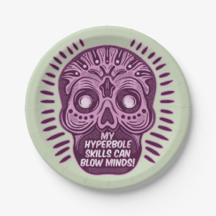 Plato De Papel LENGUAJE INGLÉS divertido hiperbólico