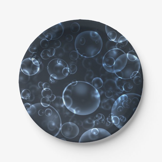 Plato De Papel Lentes azules, bokeh (Anverso)