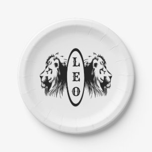 Plato De Papel Leo el León Bookending Zodiac