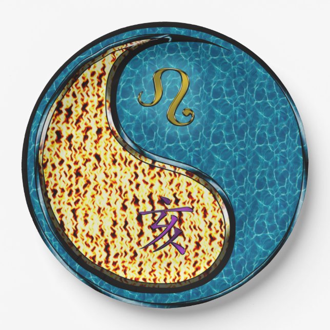 Plato De Papel Leo y Water Boar (Anverso)