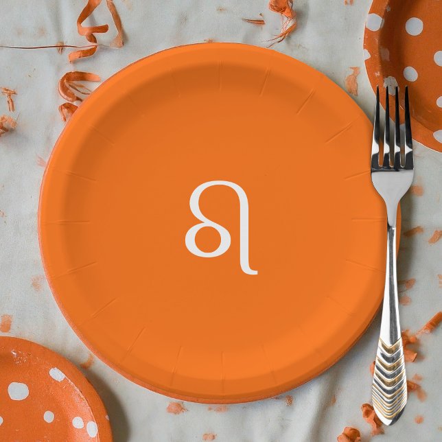 Plato De Papel Leo zodiac - naranja de neón (Subido por el creador)