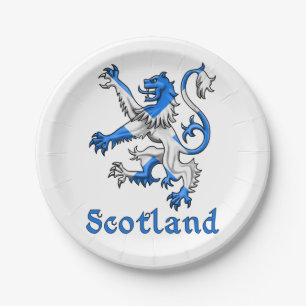 Plato De Papel León de Escocia desenfrenado