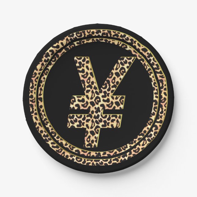 Plato De Papel Leopard¥ (Anverso)