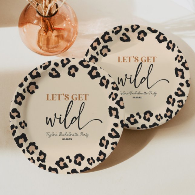 Plato De Papel Leopard Cheetah Wild Bachelorette Fiesta de fin de (Subido por el creador)