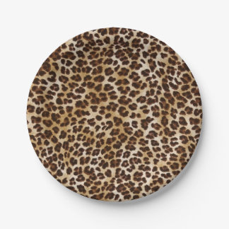 Plato De Papel Leopard Paper Plate