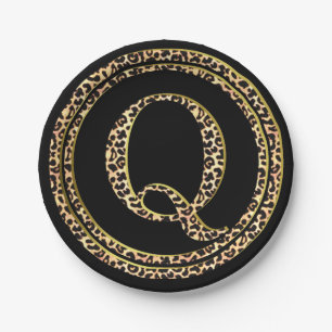 Plato De Papel Leopard Q