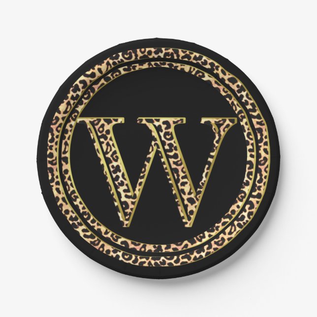 Plato De Papel Leopard W (Anverso)