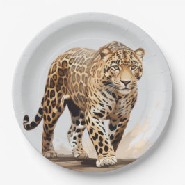Plato De Papel Leopardo
