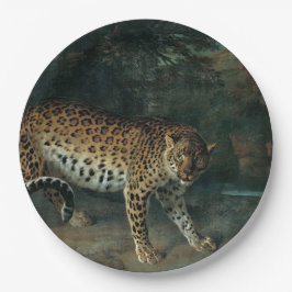 Plato De Papel Leopardo hembra (por Jean-Baptiste Oudry)