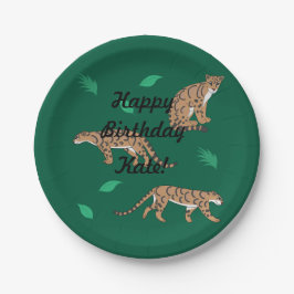 Plato De Papel Leopardo nebuloso
