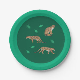 Plato De Papel Leopardo Nuboso