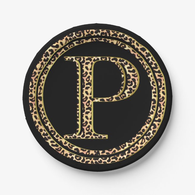 Plato De Papel Leopardo P (Anverso)