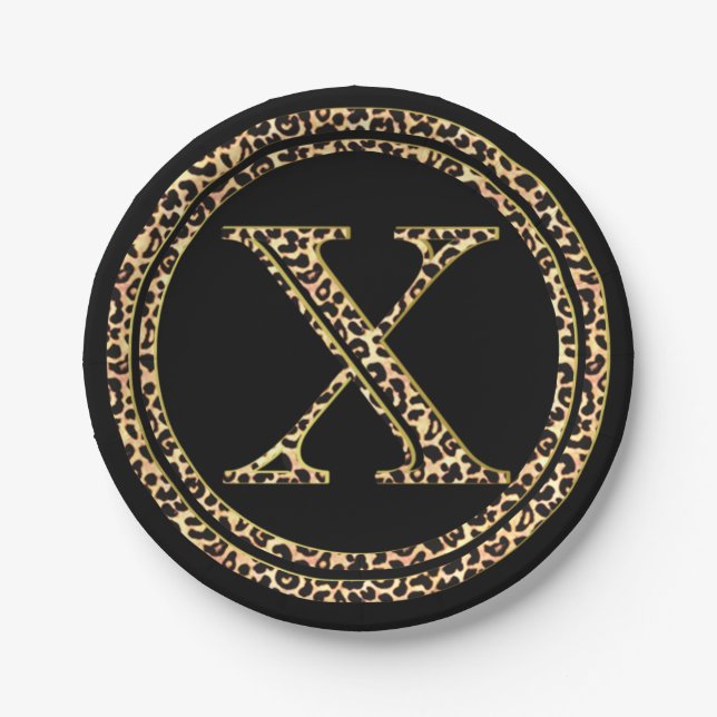 Plato De Papel Leopardo X (Anverso)