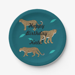 Plato De Papel Leopardos