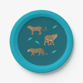 Plato De Papel Leopardos