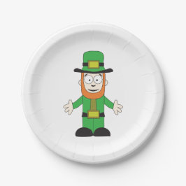 Plato De Papel Leprechaun