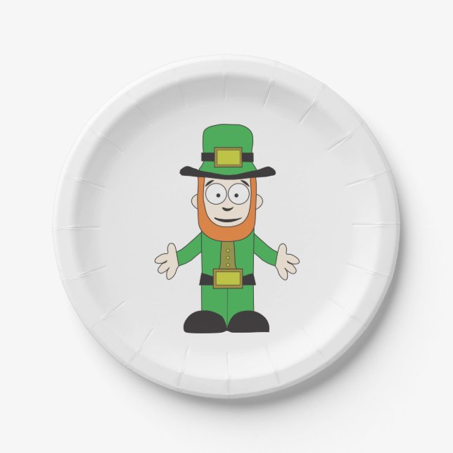 Plato De Papel Leprechaun (Anverso)