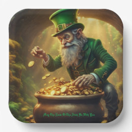 Plato De Papel Leprechaun