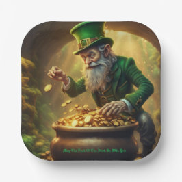Plato De Papel Leprechaun
