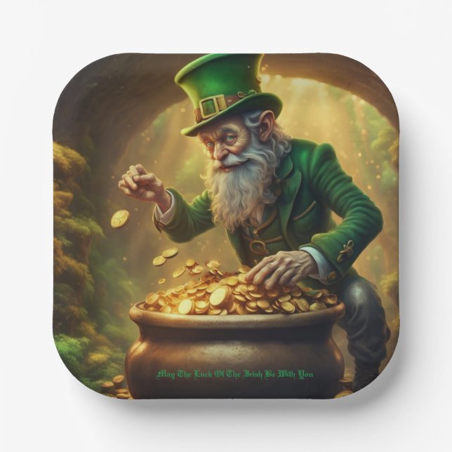 Plato De Papel Leprechaun (Anverso)