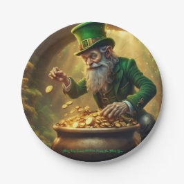 Plato De Papel Leprechaun