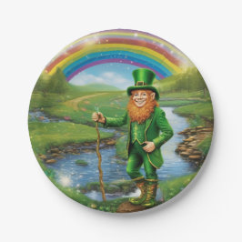 Plato De Papel Leprechaun