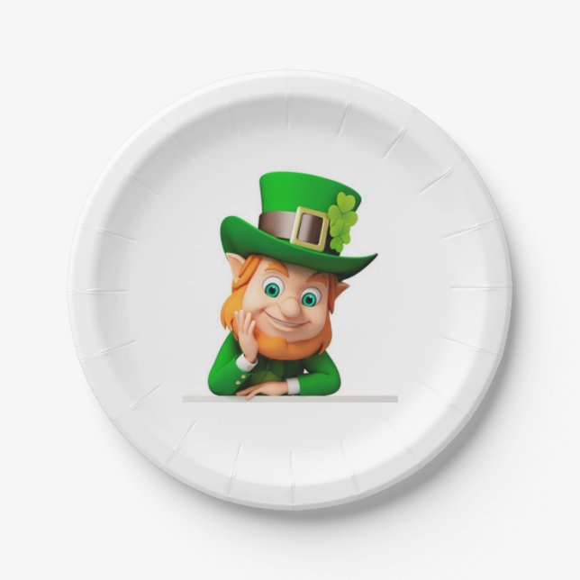 Plato De Papel Leprechaun (Anverso)