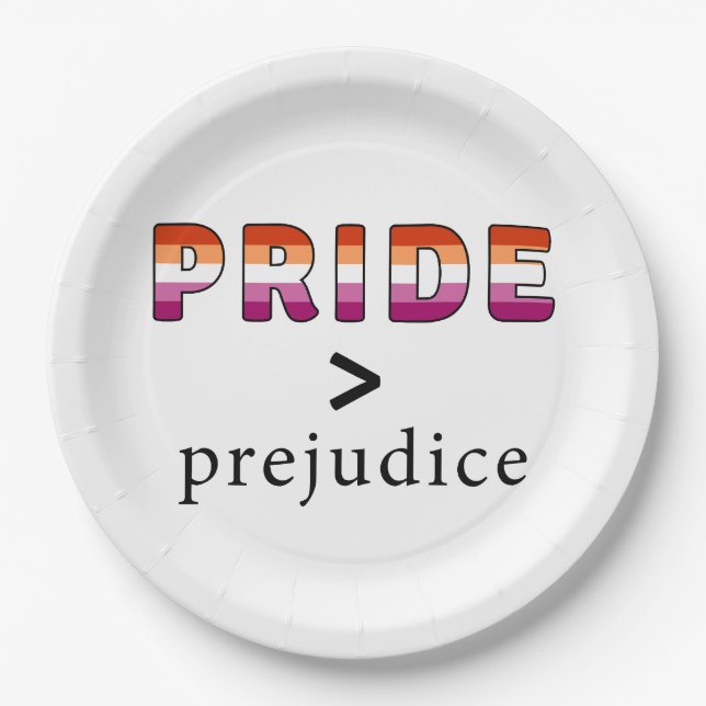 Plato De Papel Lesbian Pride and Prejudice  (Anverso)