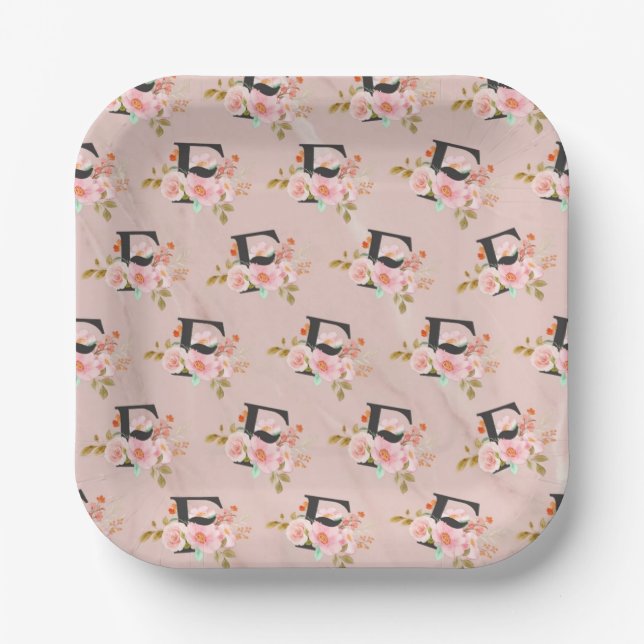 Plato De Papel Letra F (Anverso)