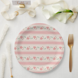 Plato De Papel Letrero de ducha de bebé con Lettering a mano de F