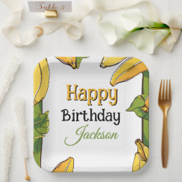 Plato De Papel Let's Go Bananas Any Age Birthday Party