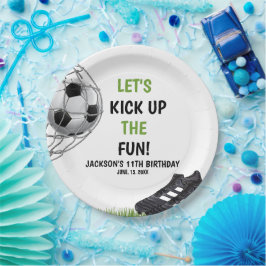 Plato De Papel Let's Kick up the fun!, Fun Soccer Birthday