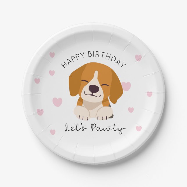 Plato De Papel Lets Pawpy Plates De Papel De Perro Lover Tablewar (Anverso)