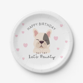 Plato De Papel Lets Pawty Paper Plate Puppy Cumpleaños Party Deco