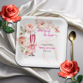 Plato De Papel Levantar el cristal que está atando la ducha nupci