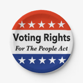 Plato De Papel Ley de derechos de voto para el pueblo