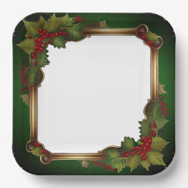 Plato De Papel Lg Holly 9x9