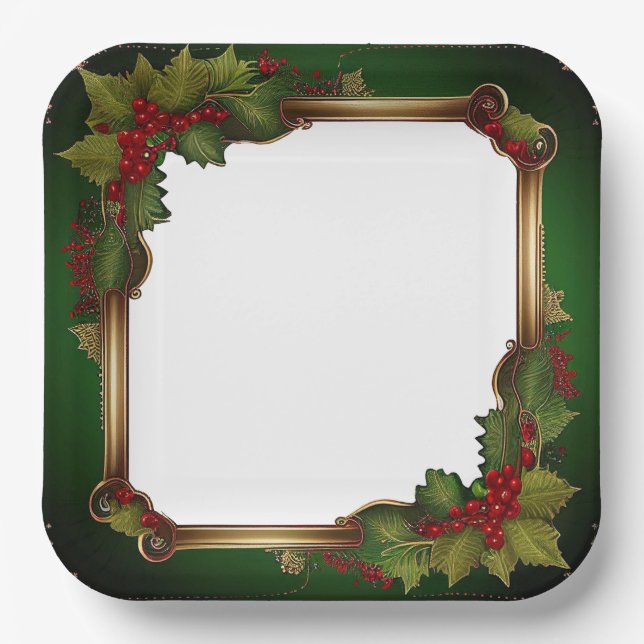 Plato De Papel Lg Holly 9x9 (Anverso)