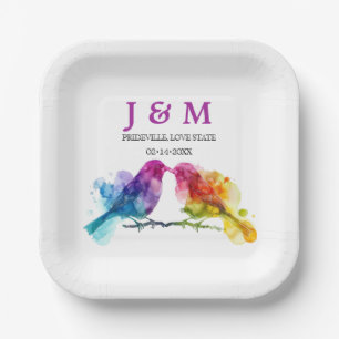 Plato De Papel LGBTQ+ Amantes dulces del arco iris