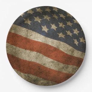 Plato De Papel Libertad americana rústica MAGA de la