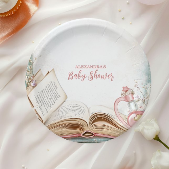 Plato De Papel Libro de historias Nuevo capítulo Baby Shower (Subido por el creador)