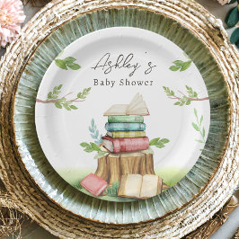 Plato De Papel Libro de historietas Baby Shower Libros Nuevo capí